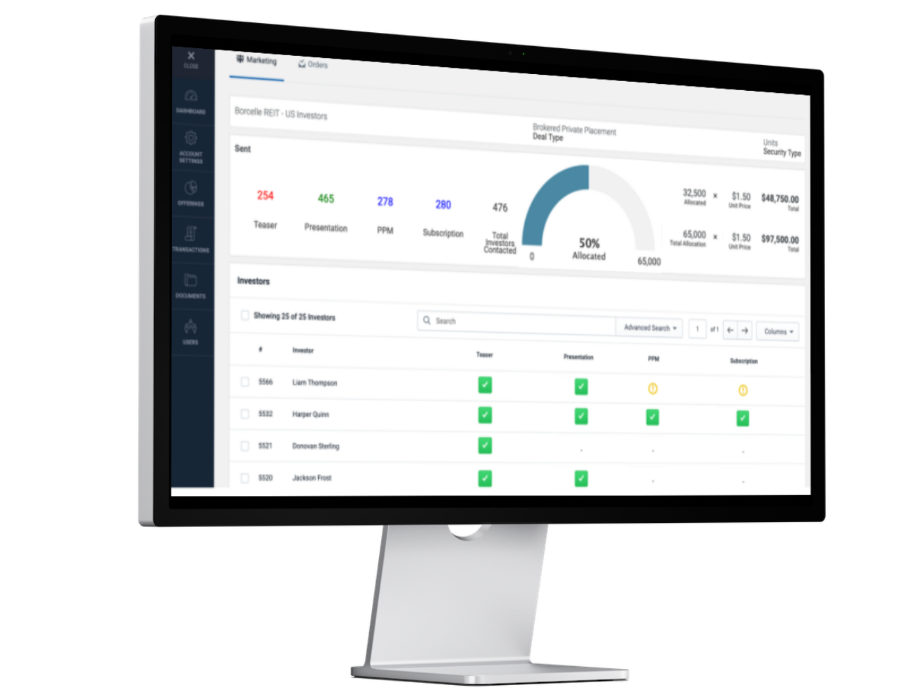DealFlow Marketing Screenshot