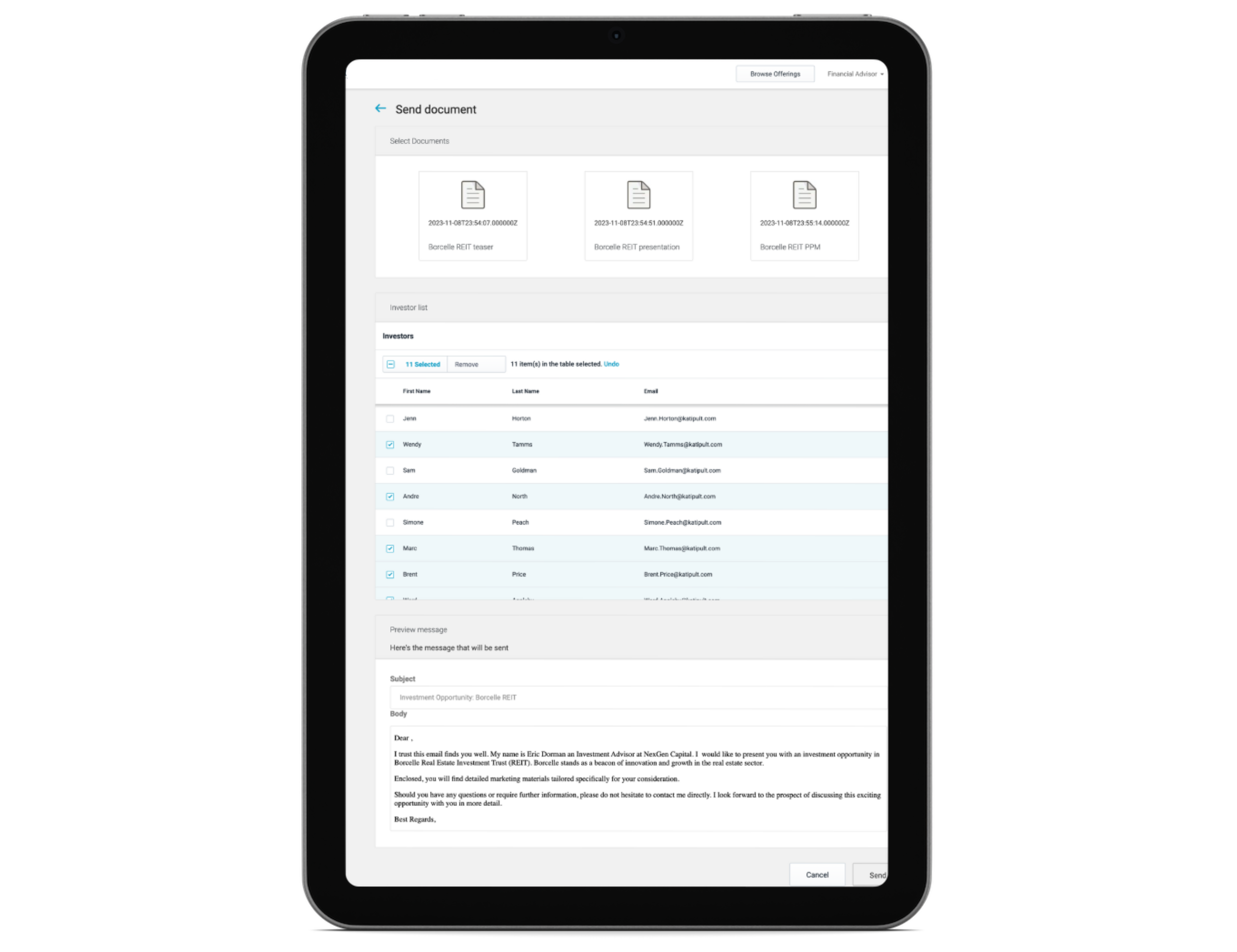 DealFlow Marketing on Tablet