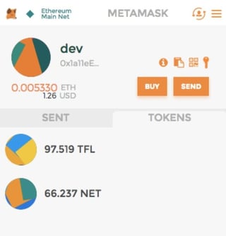 Managing tokens with MetaMask