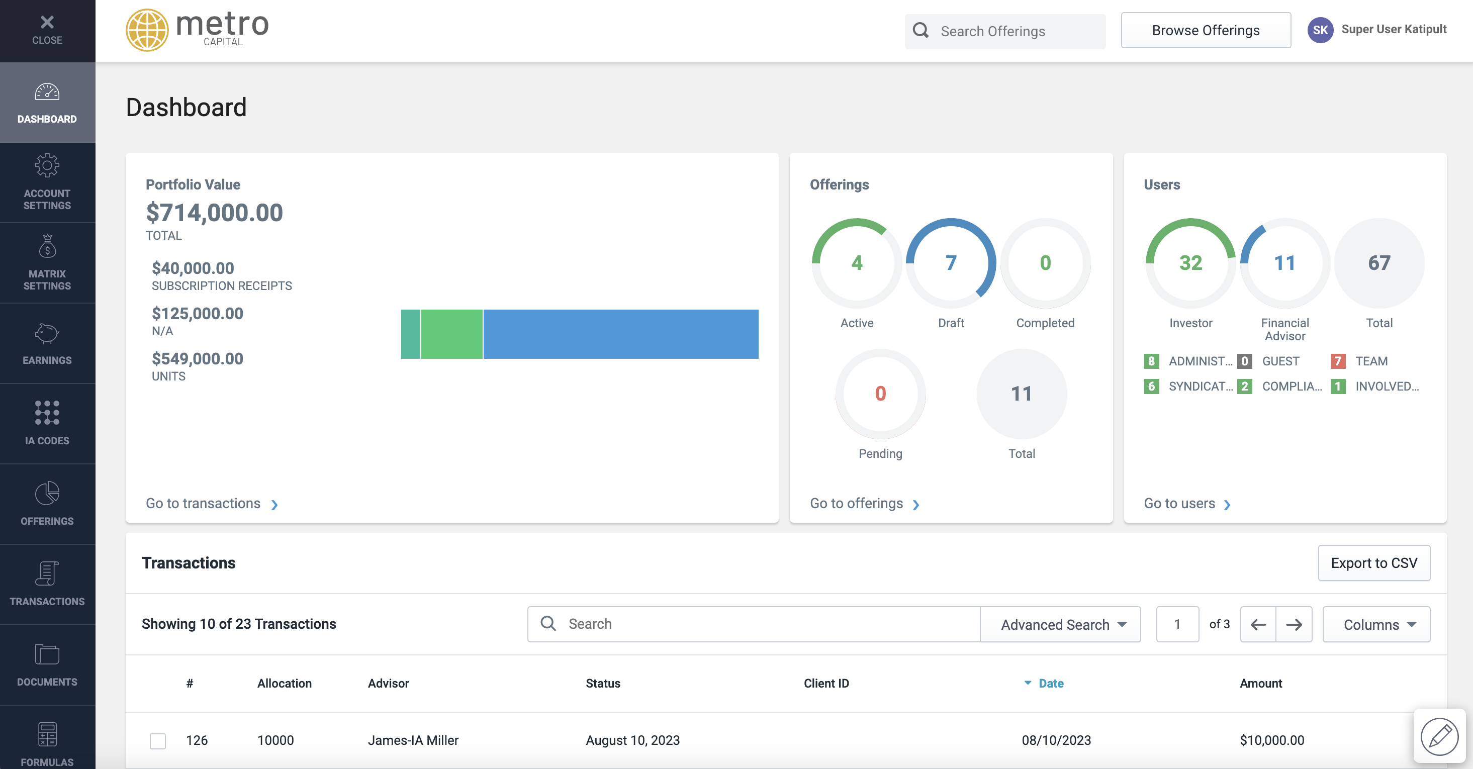 DealFlow Core realtime dashboards