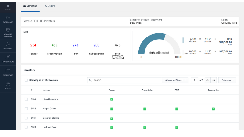 DealFlow Marketing Screenshot