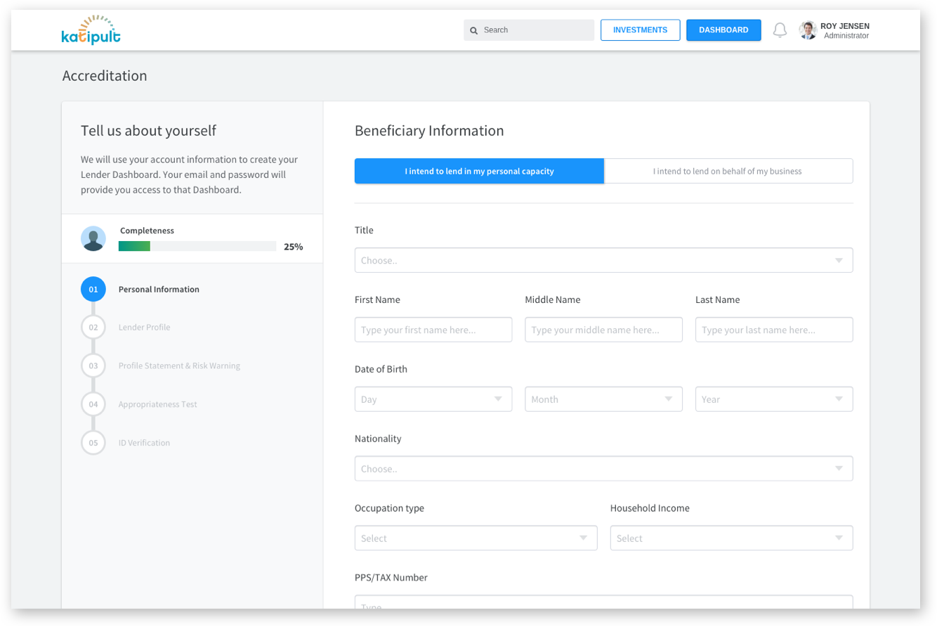 Introduce a Modern Know Your Investor (KYC) Process