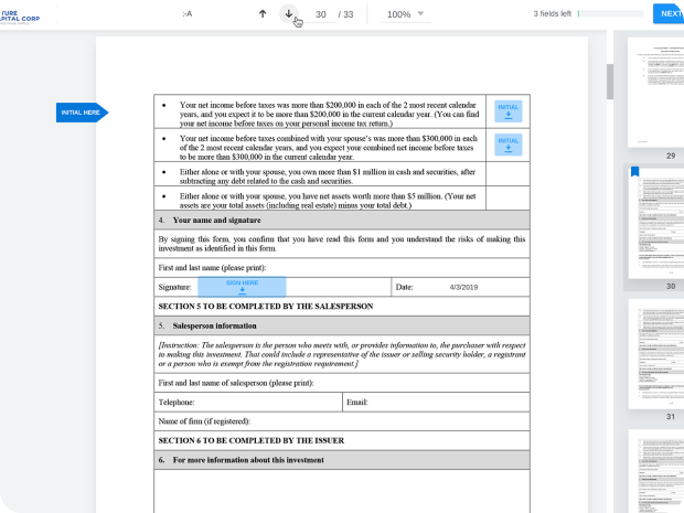 Smart forms screen